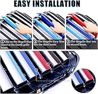 Vista 3 de KUNGKIC Tiras de ajuste para parrilla delantera para 2019-2022 G07 X7 7 7-Beam Accesorios de cubierta de ajuste exacto estilo deportivo 3 piezas