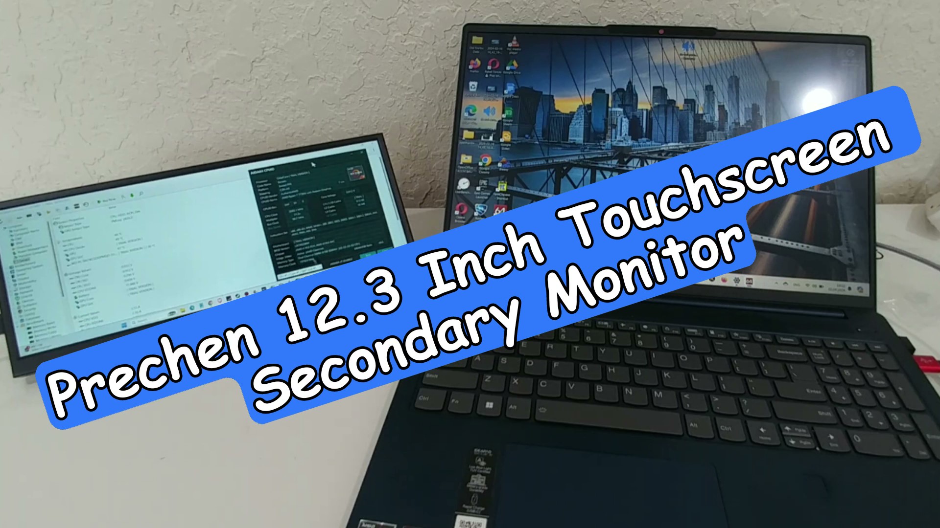 Watch Prechen 12.3 Inch Touchscreen Secondary Monitor Review on