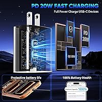 Vista 5 de Cargador para teléfono 17, 16, 15 Pro, carga rápida, 20 W, USB C, bloque de carga rápida con cargadores tipo C de 10 pies de largo, cable de carga