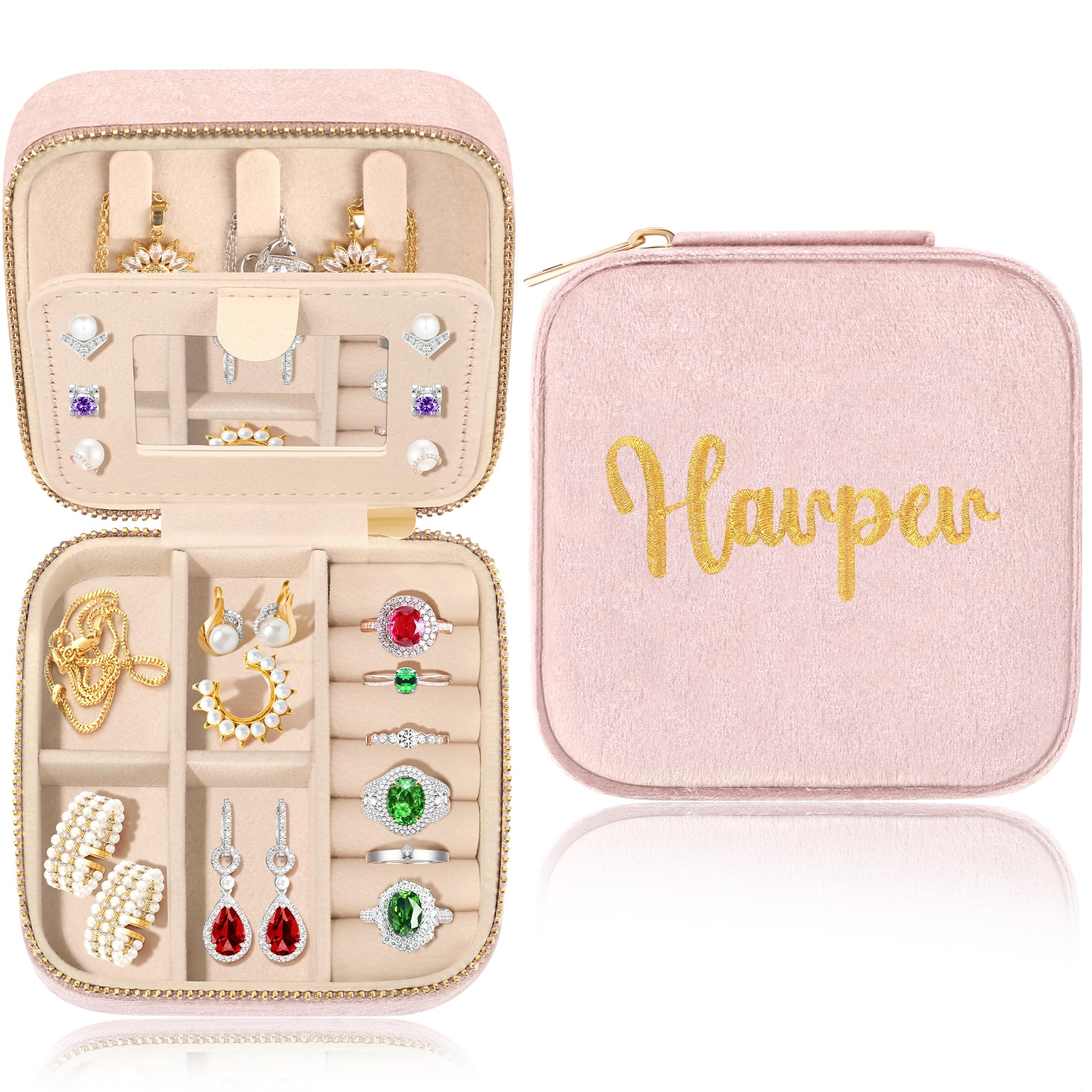 JSTUMBHarper Girls Birthday Gifts For Women Personalized Teacher Gifts Personalized Wedding Gifts Personalized Name Jewelry Box Anniversary Valentines Day Christmas Gift For Her Women