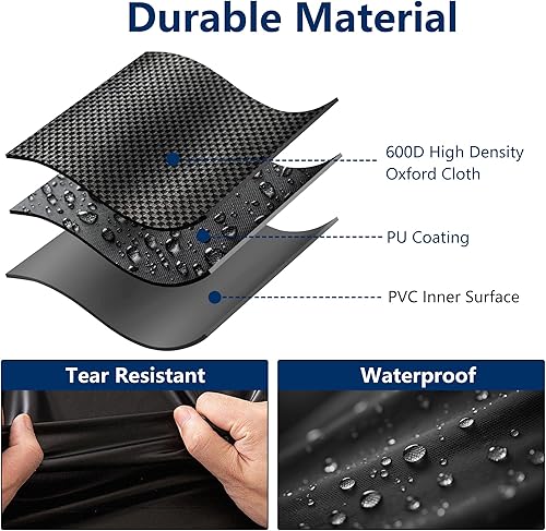 Miniatura 3 de AMAGABELI GARDEN & HOME 8ft Firewood Cover Waterproof Log Rack Cover Outdoor Wood Rack Cover Heavy Duty 600D Oxford Firewood Storage Cover Fire Wood