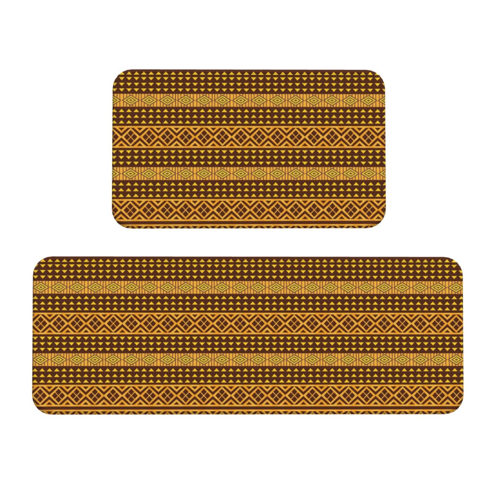 Lot de 2 tapis de cuisine confortables et imperméables anti-fatigue