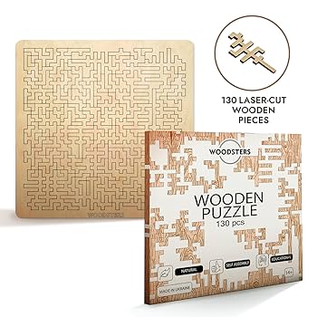 ●MAD WISDOM WOODSTERS Mind Bending Wooden Jigsaw Puzzle - Difficult