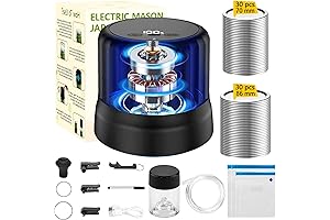 4-in-1 Automatic Mason Jar Vacuum Sealer with Rechargeable Battery and 60 Canning Lids