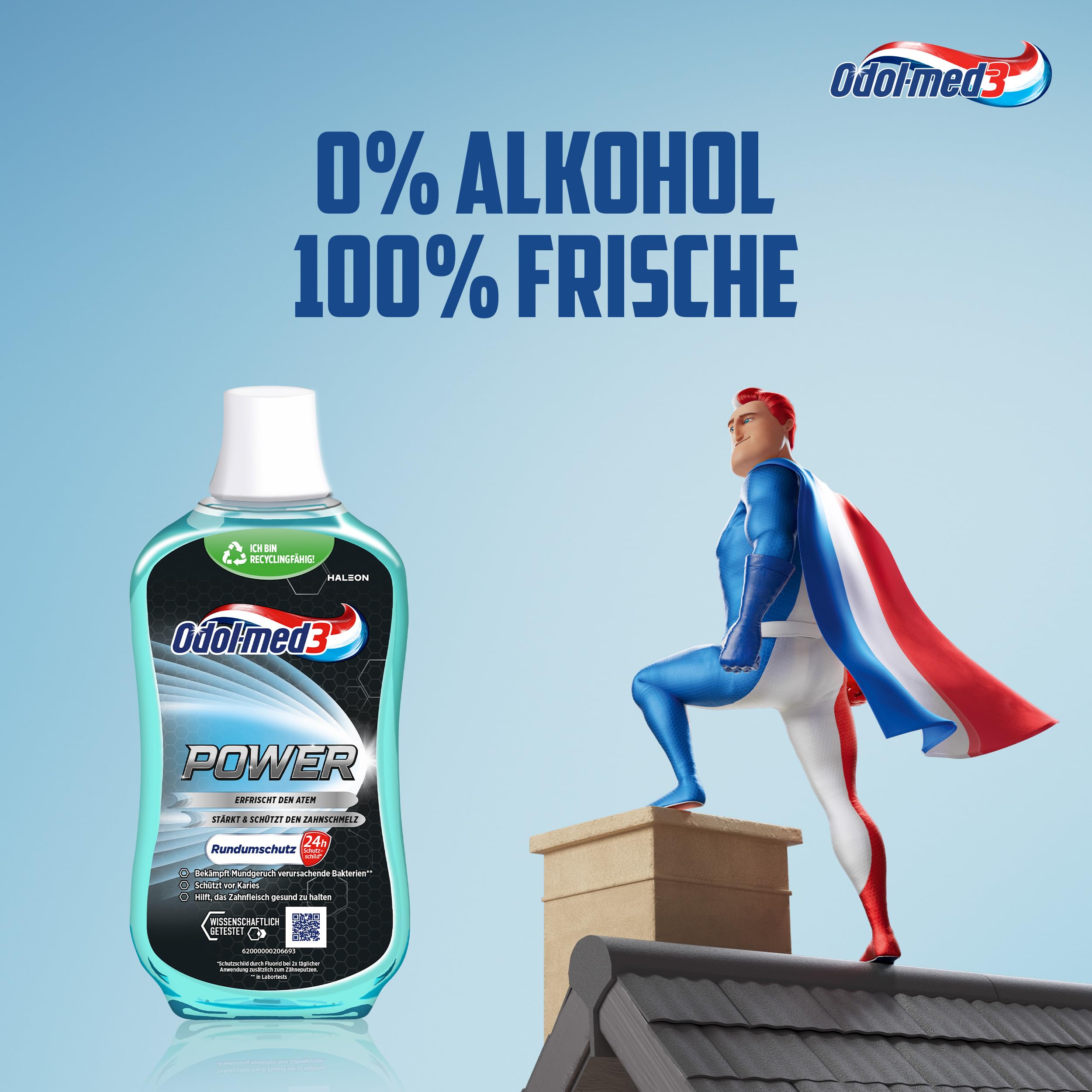 Odol-med3 Power płyn do płukania jamy ustnej, bezalkoholowy, 500 ml