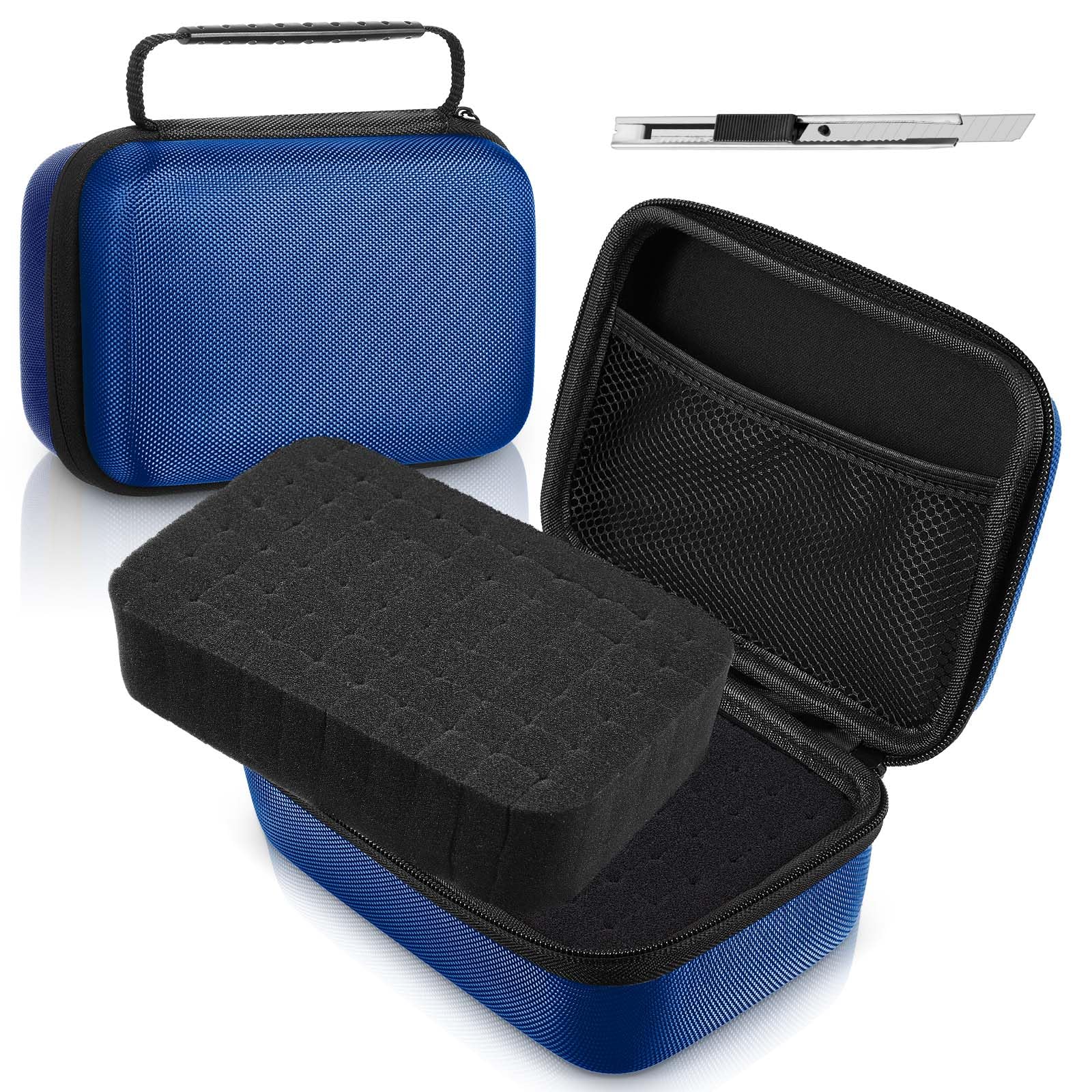 Relaxweex Hard Case with Foam, Blue, 7.1 x 4.7 x 3.1 Inch