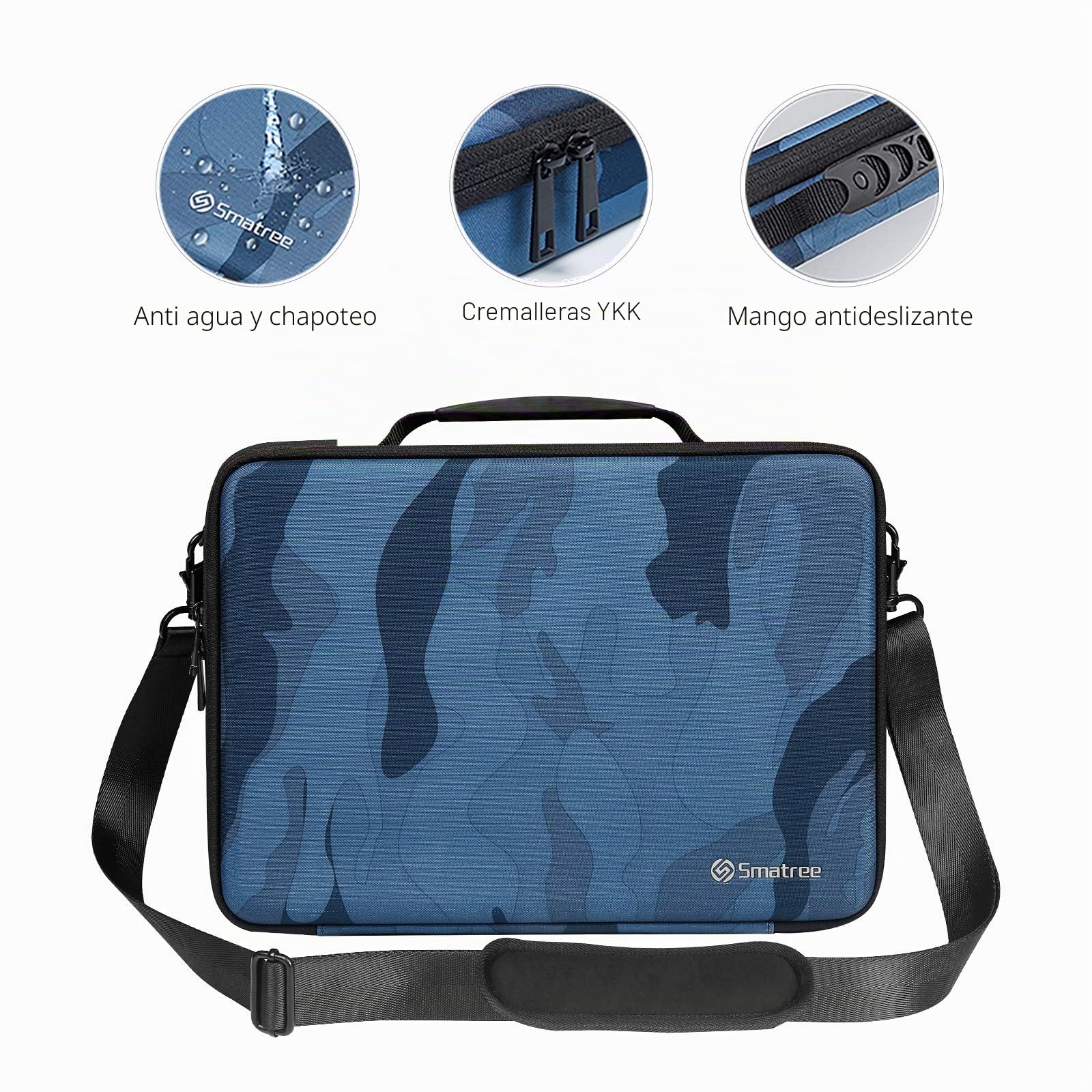 Smatree Maletín Rígido de 13,3" para Portátil, Estuche de Transporte Compatible con 13" Macbook Air M4 2025,13-13,3" MacBook Pro/MacBook Air/Lenovo Yoga 730 / HP Envy x360 13 Fundas