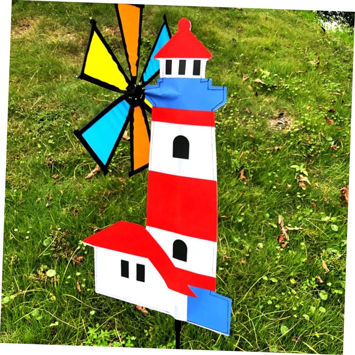 Colorful Six-Wheeled Windmill Toy for Boy Girl Lightweight for Outdoor Garden Decor Decoration for Lawn and Play Areas