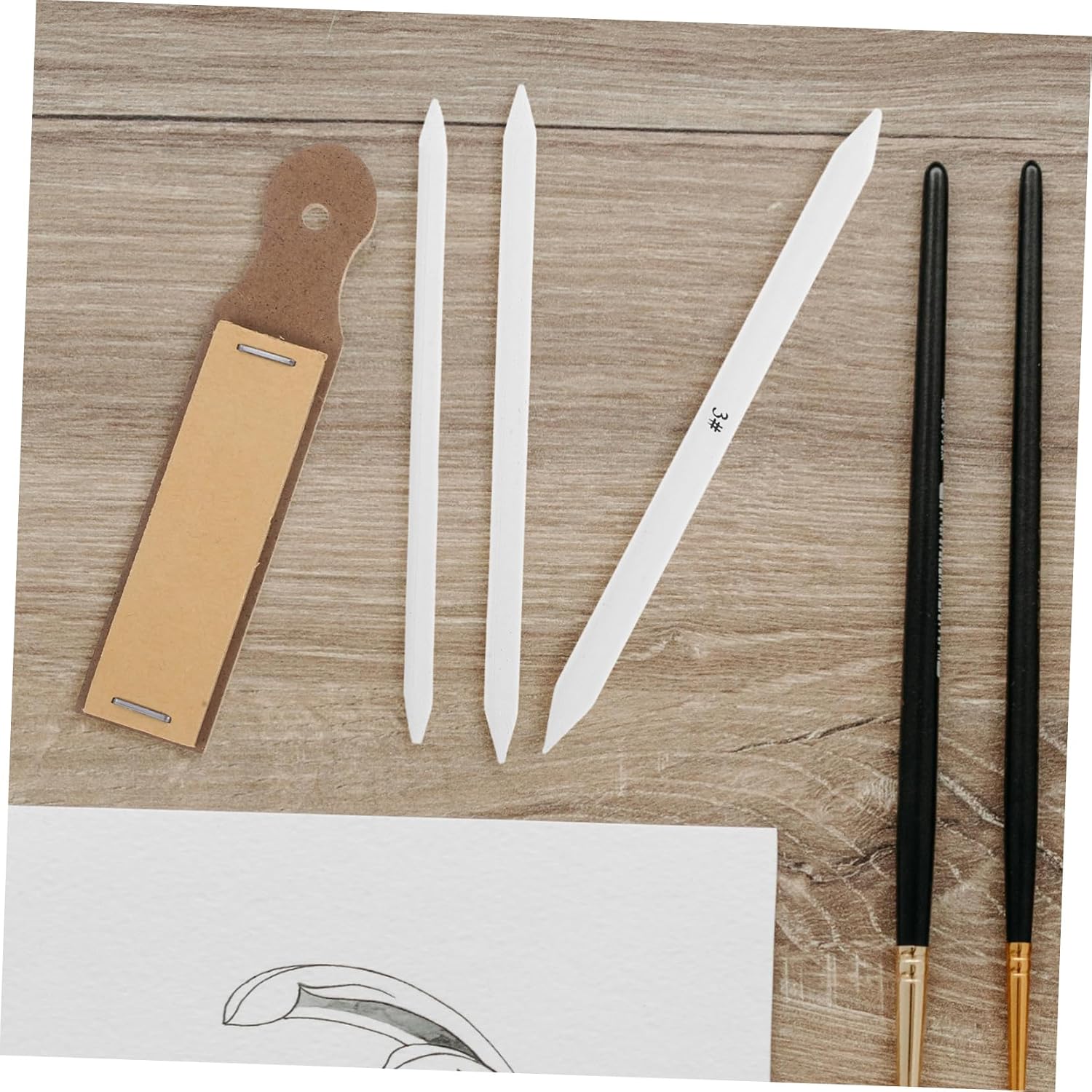Art Blending Stumps Sandpaper Eraser for Drawing Sketching Supplies for Artists