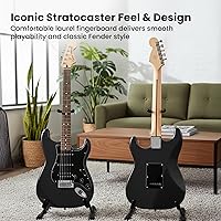 Vista 135 de Fender Squier Affinity Stratocaster - Paquete azul Lake Placid con amplificador Frontman 10G, estuche, afinador, cable de instrumento, correa, púas