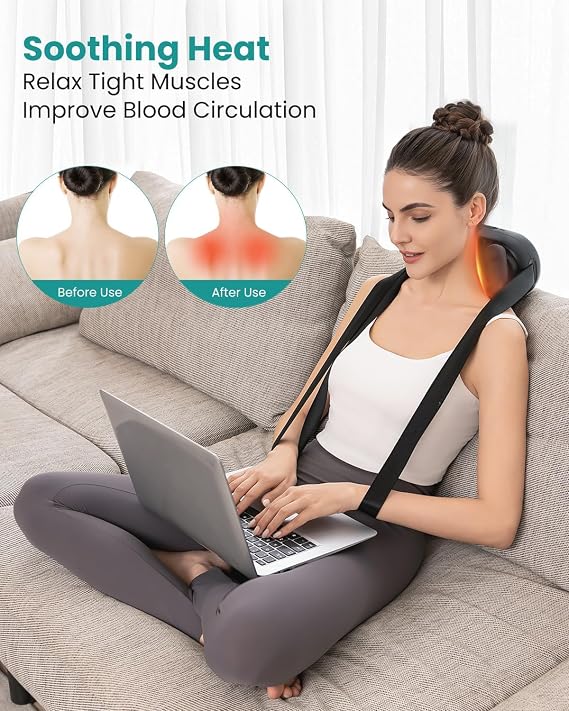 Nekteck Cordless Neck Massager for Neck Shoulder Pain Relief