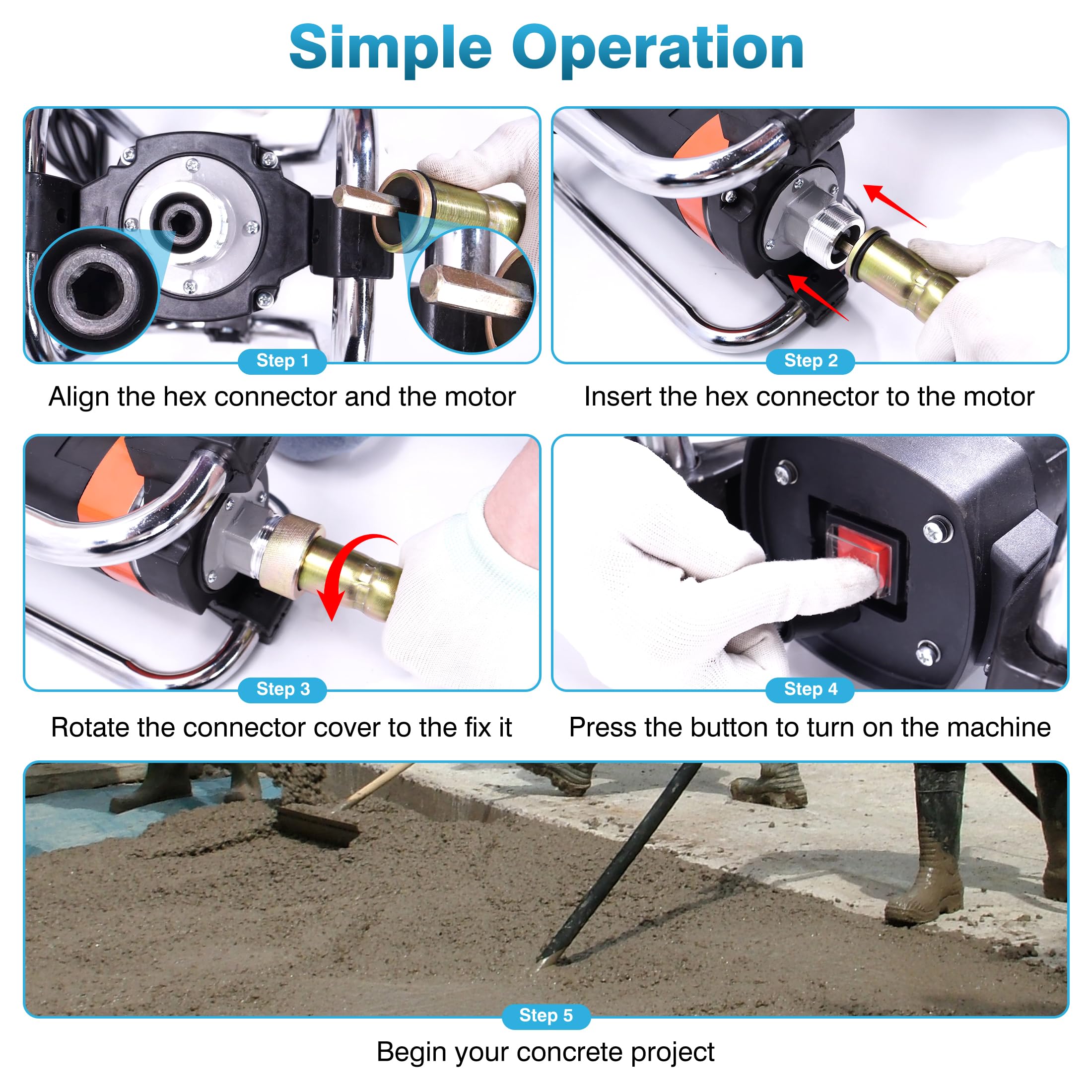 IRONWALLS Concrete Vibrator - Powerful & Durable -6 IRONWALLS Concrete Vibrator - Powerful & Durable -6