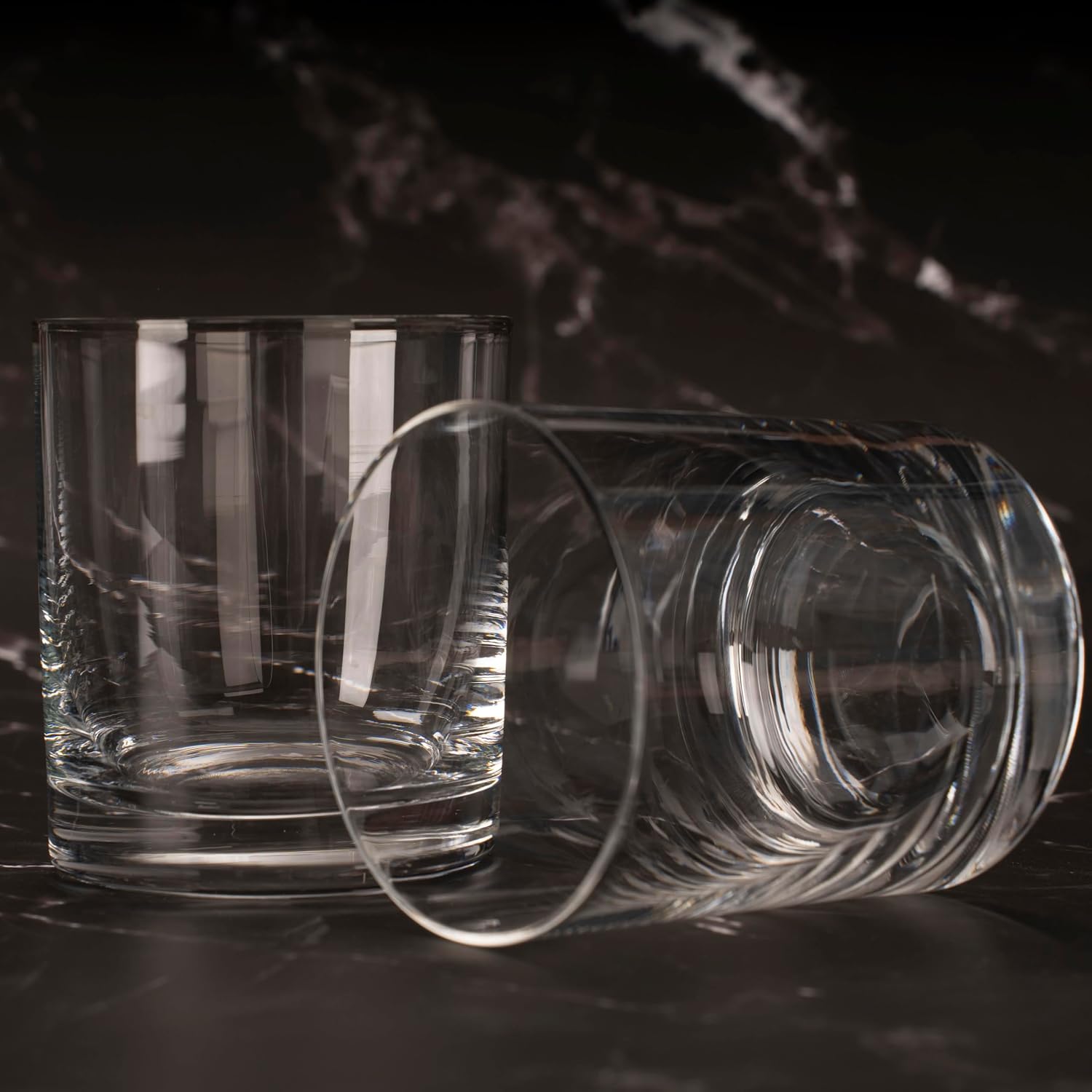 Crystal Whiskey Glasses Set of 6,Drinking 10oz Old Fashioned Glass for Scotch, Rum, Bourbon, Rocks Glass in Gift Box, Lowball Glasses for Men and Women Drinking Cocktails Dishwasher Safe Glassware
