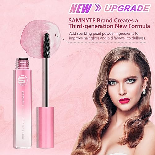 Miniatura 3 de Samnyte Flyaways Hair Stick (paquete de 4) - Domador de cabello, rímel de acabado y potenciador de brillo