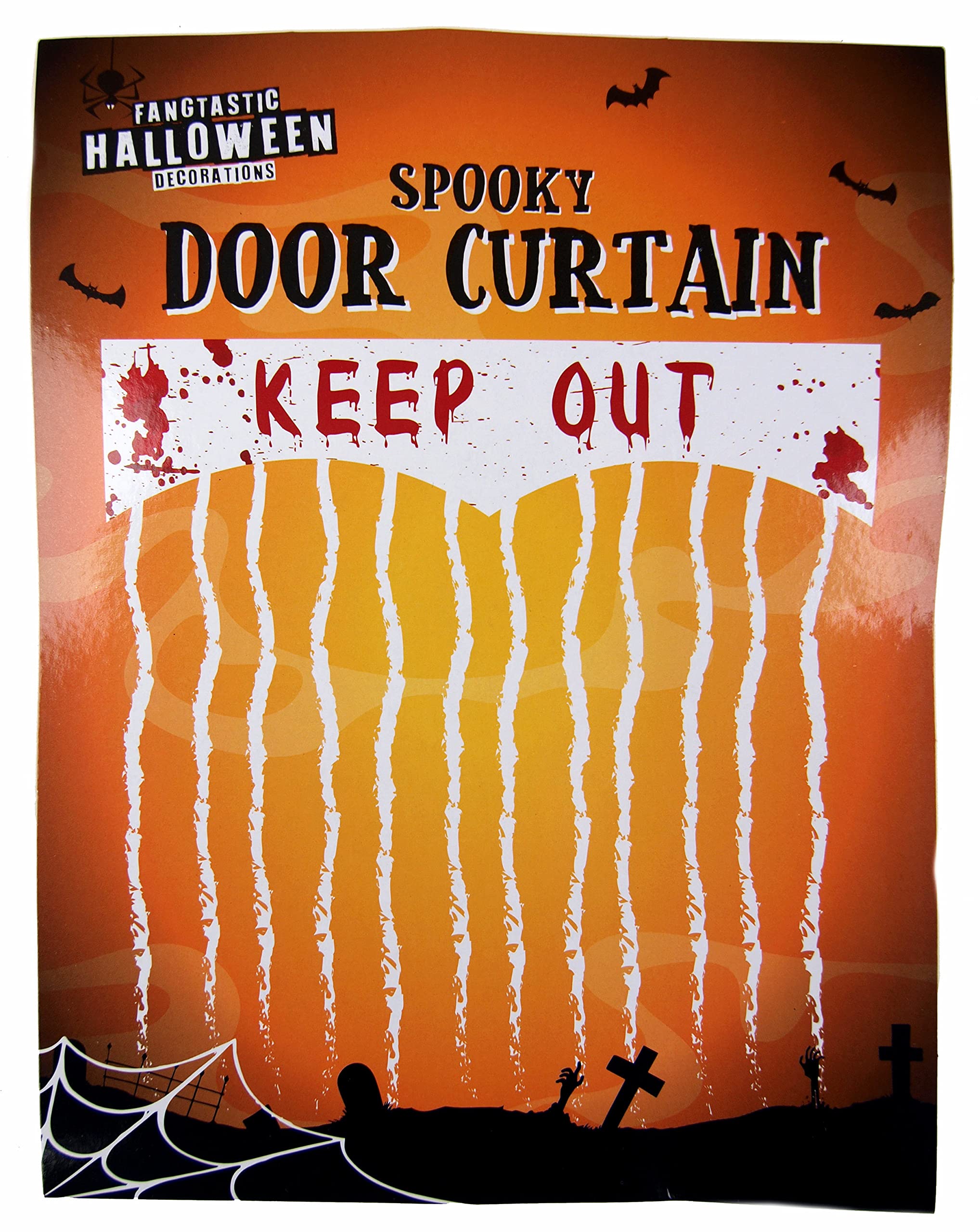 Gem Imports Halloween Spooky Keep Out Curtain