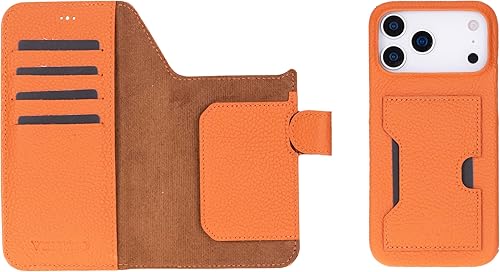 Miniatura 40 de Venito Funda tipo cartera para iPhone 15 con tarjetero y bloqueo RFID, funda de cuero para teléfono, funda desmontable de 6.1 pulgadas, Florencia