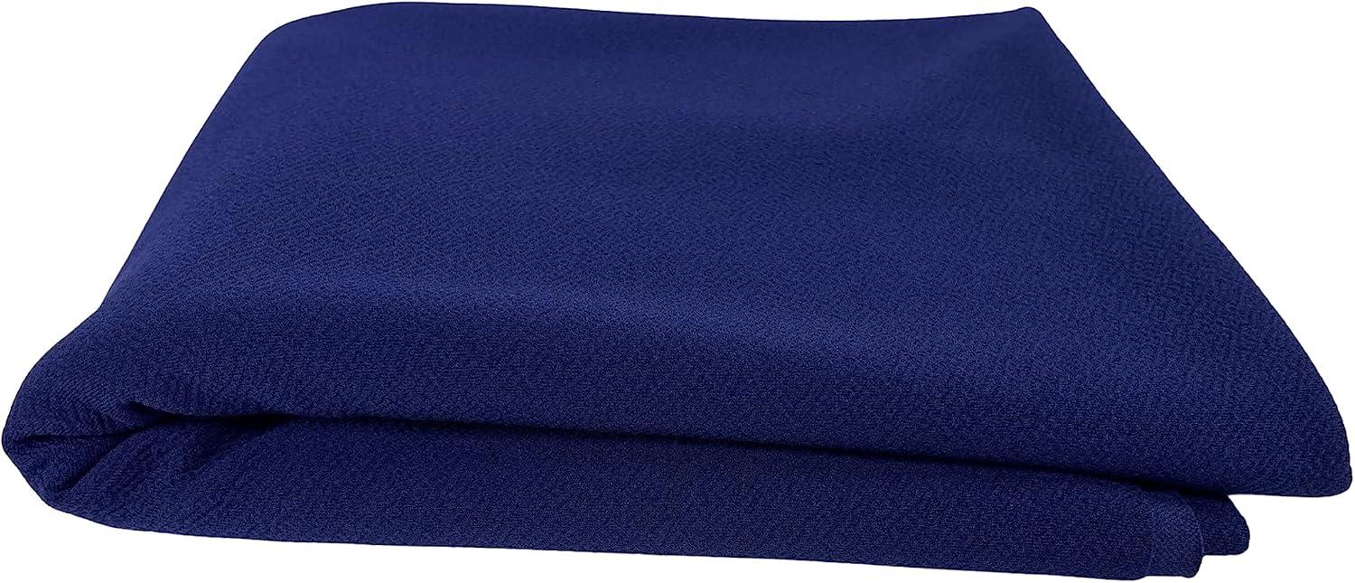 FabricLA Double Knit Liverpool Spandex Stretch Fabric Navy, 5 Yards