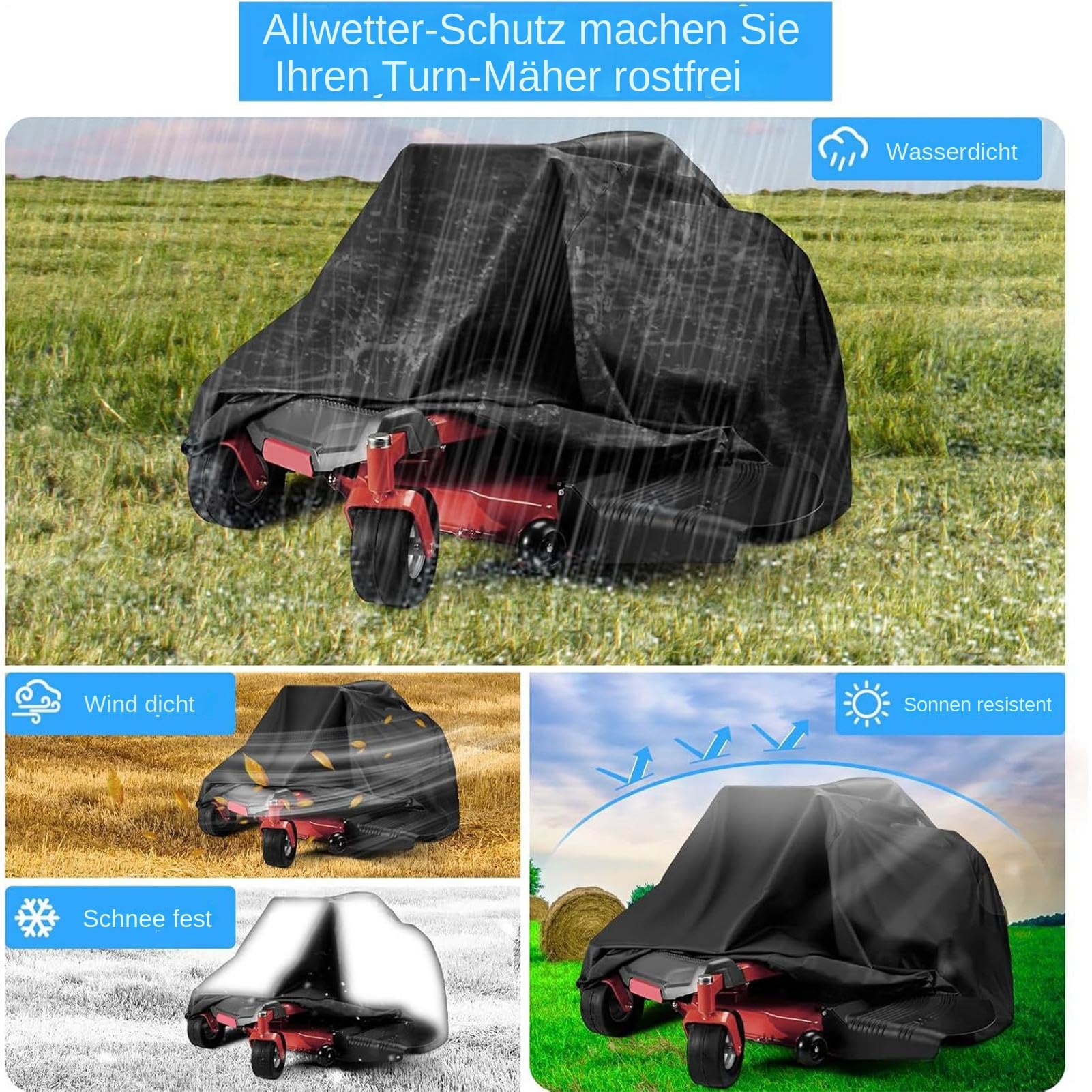 Fundas impermeables para cortacésped exterior Protección Todo Clima Para | Cubierta Resistente Con Protección UV Para Tractor Protección Contra Lluvia Exterior Jardín Y Garaje