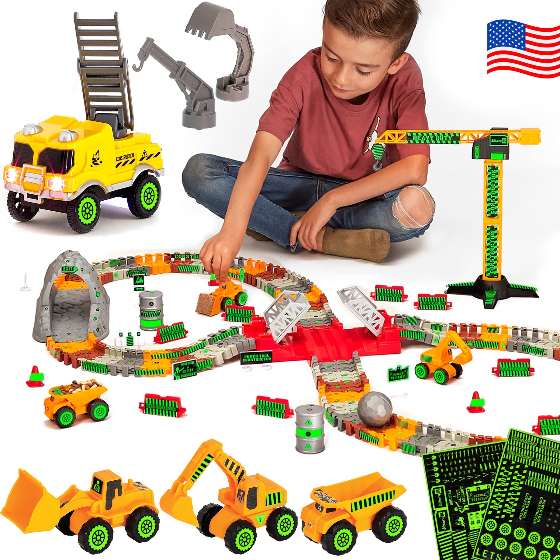 Buy JITTERYGIT Construction Race Car Track Set Toy for Boys & Girls Age