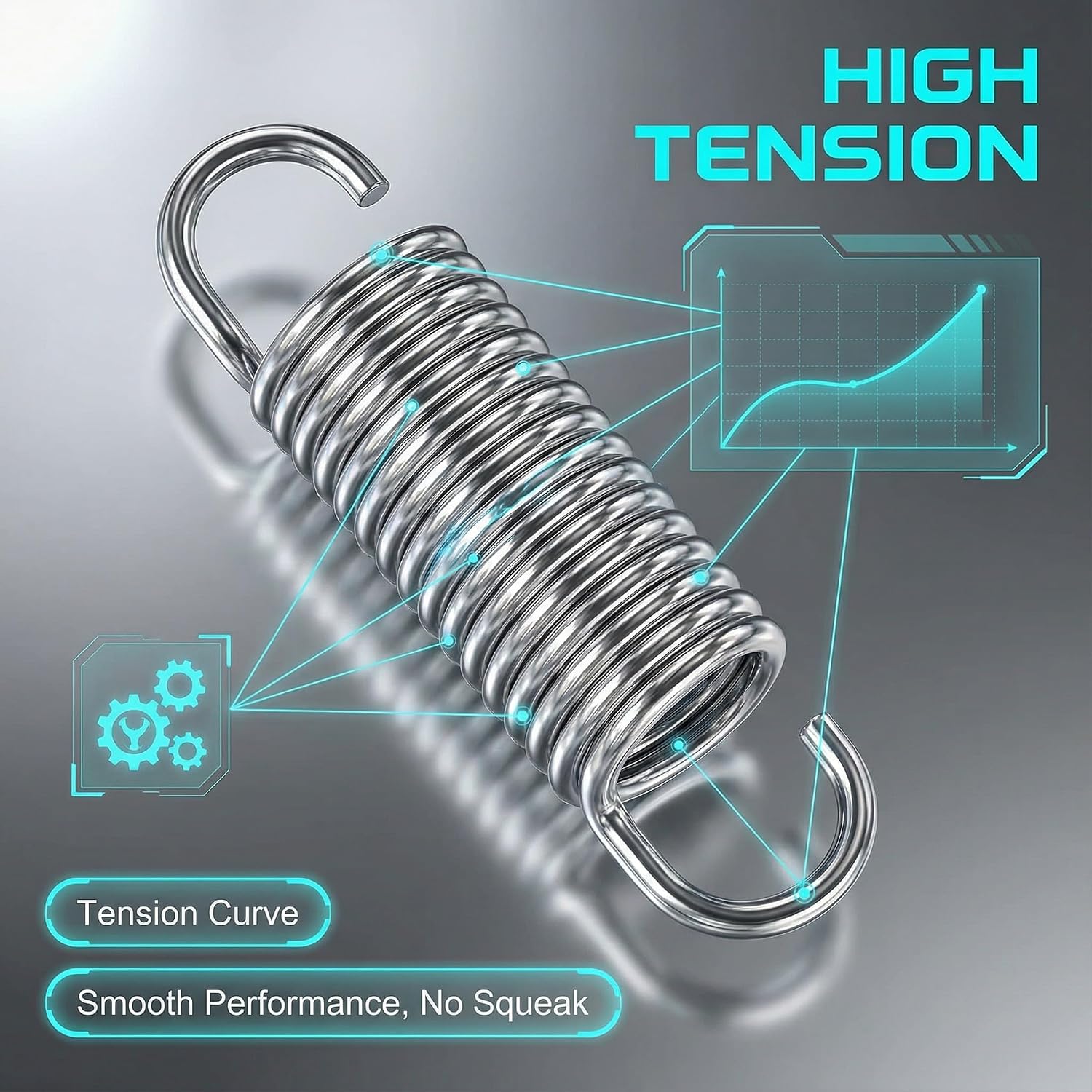 10 Pack 2-1/2 Inches (12 Turn) Overall Length Furniture Extension Springs