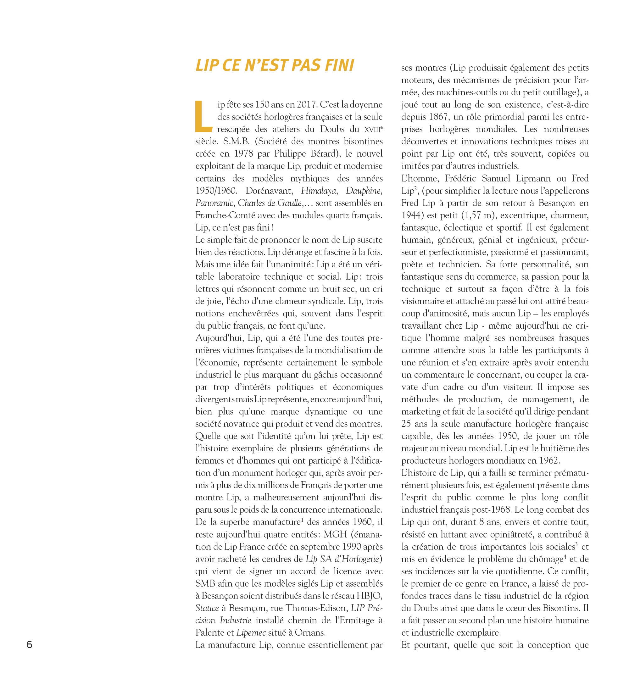 Lip, des heures à conter (3e ed)