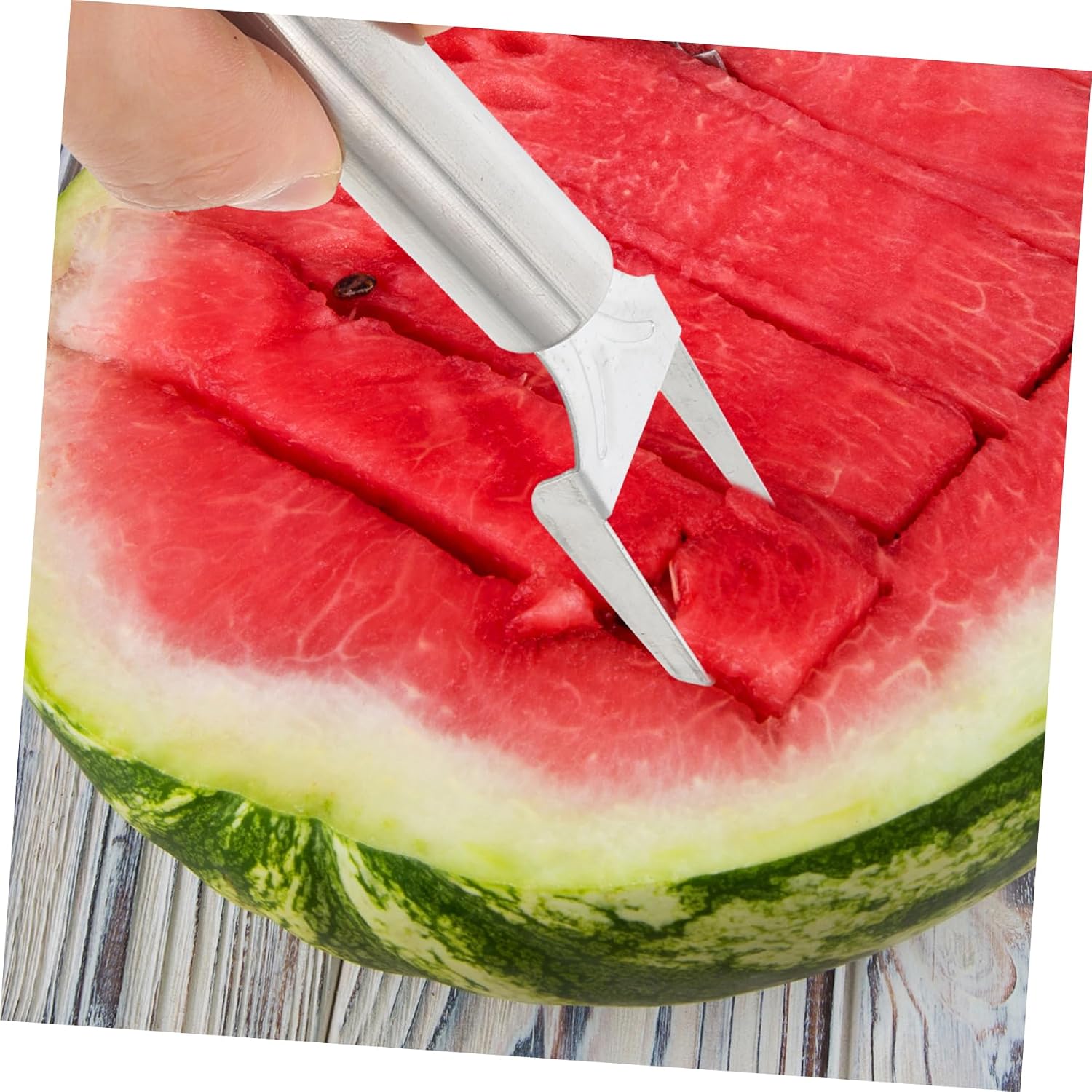 Watermelon Cutter Fork Stainless Steel Slicer Tool for Melon