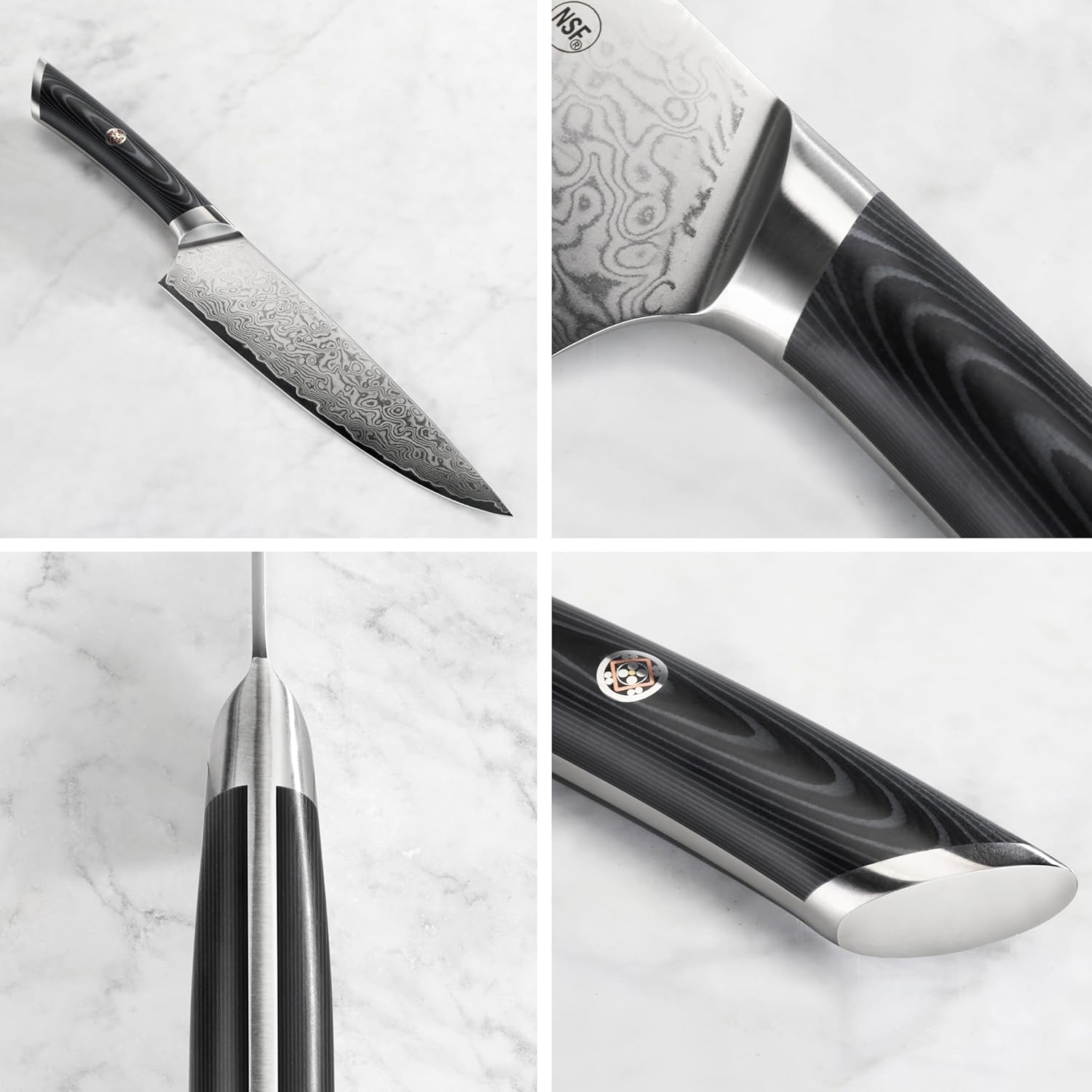 Cangshan KURO Series 12-Piece Knife Block Set, High Carbon X-7 Damascus Steel, 504340 - Image 4