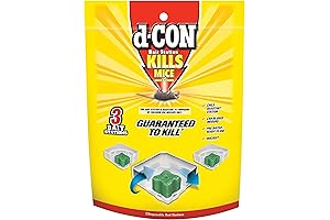 d-CON Disposable Corner Fit Mouse Poison Bait Station, 3 Bait Stations