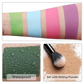 BOBISUKA Pink Face Body Paint Stick, Waterproof Pink Eye Black Sticks for Sports, Face Painting Kit for Halloween Makeup SFX Cosplay Special Effects Costume Parties Stage