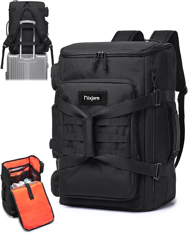3-in-1 Carrying Travel Backpack for Women Men Carry On Luggage 22x14x9 | Tactical 40L Business Causal Weekender TSA Overnight Bags Waterproof Essentials 180° full-open