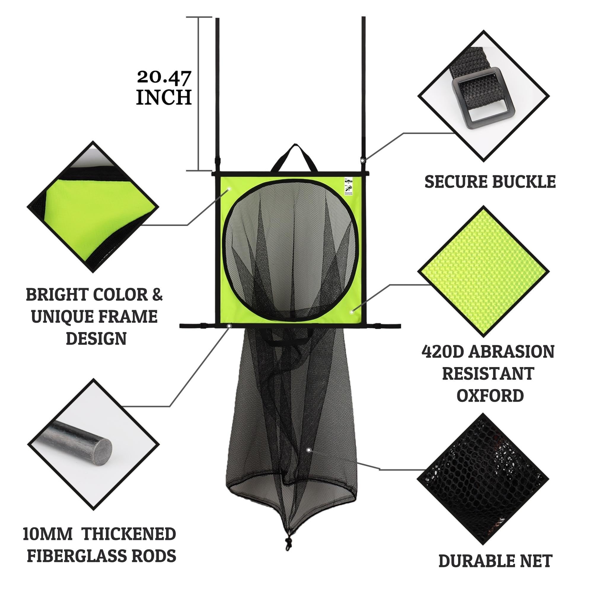 Soccer Goal Target Net 3 in 1 Soccer Top Bins and Ball Bag Portable Football Training Equipment for Shooting Accuracy Practice Trainer Gifts