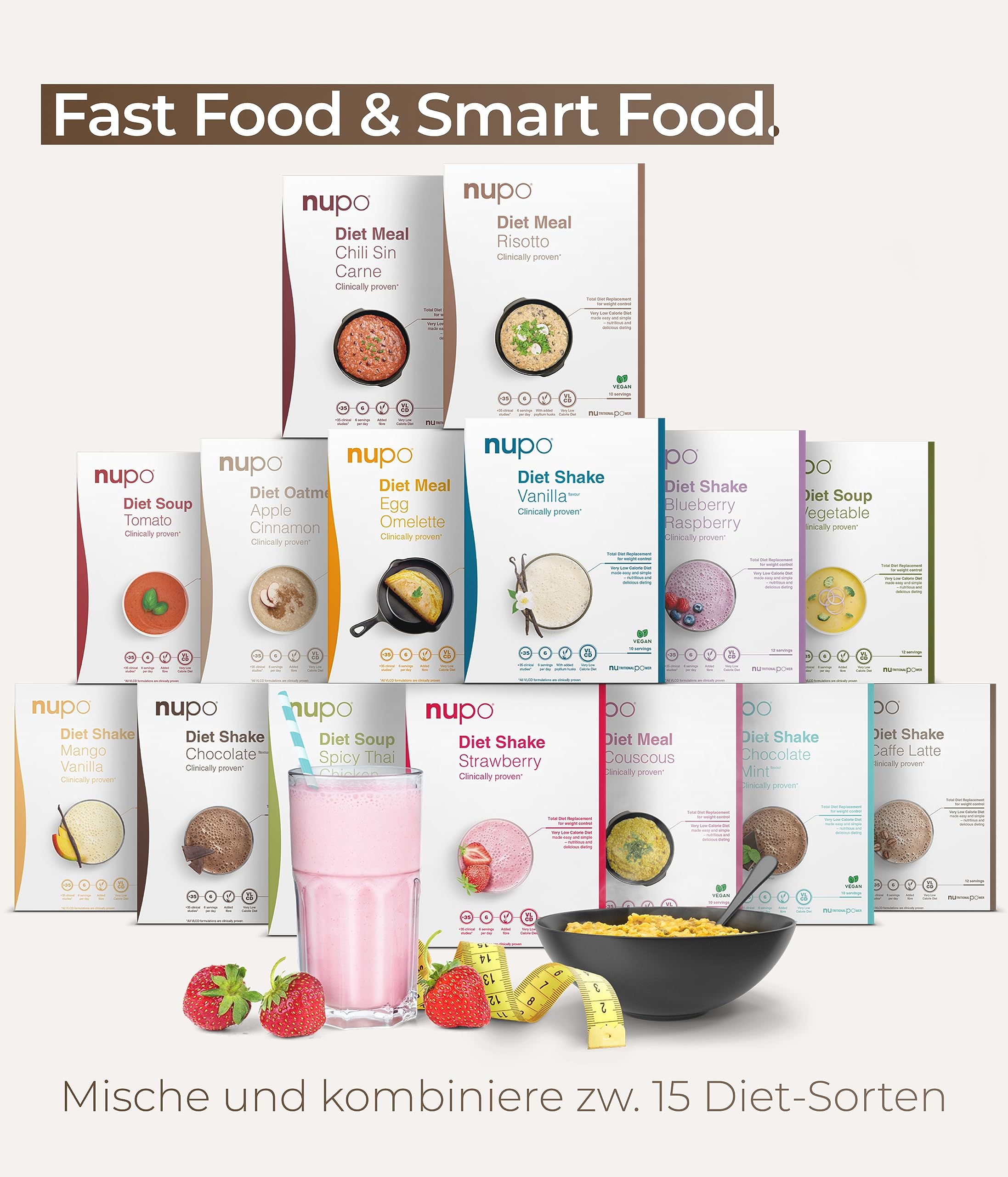 NUPO Diet Meal Budino al Cioccolato - Pasto dietetico premium per la gestione del peso I Pasto sostitutivo completo per il controllo del peso I 12 porzioni I Senza glutine, senza OGM