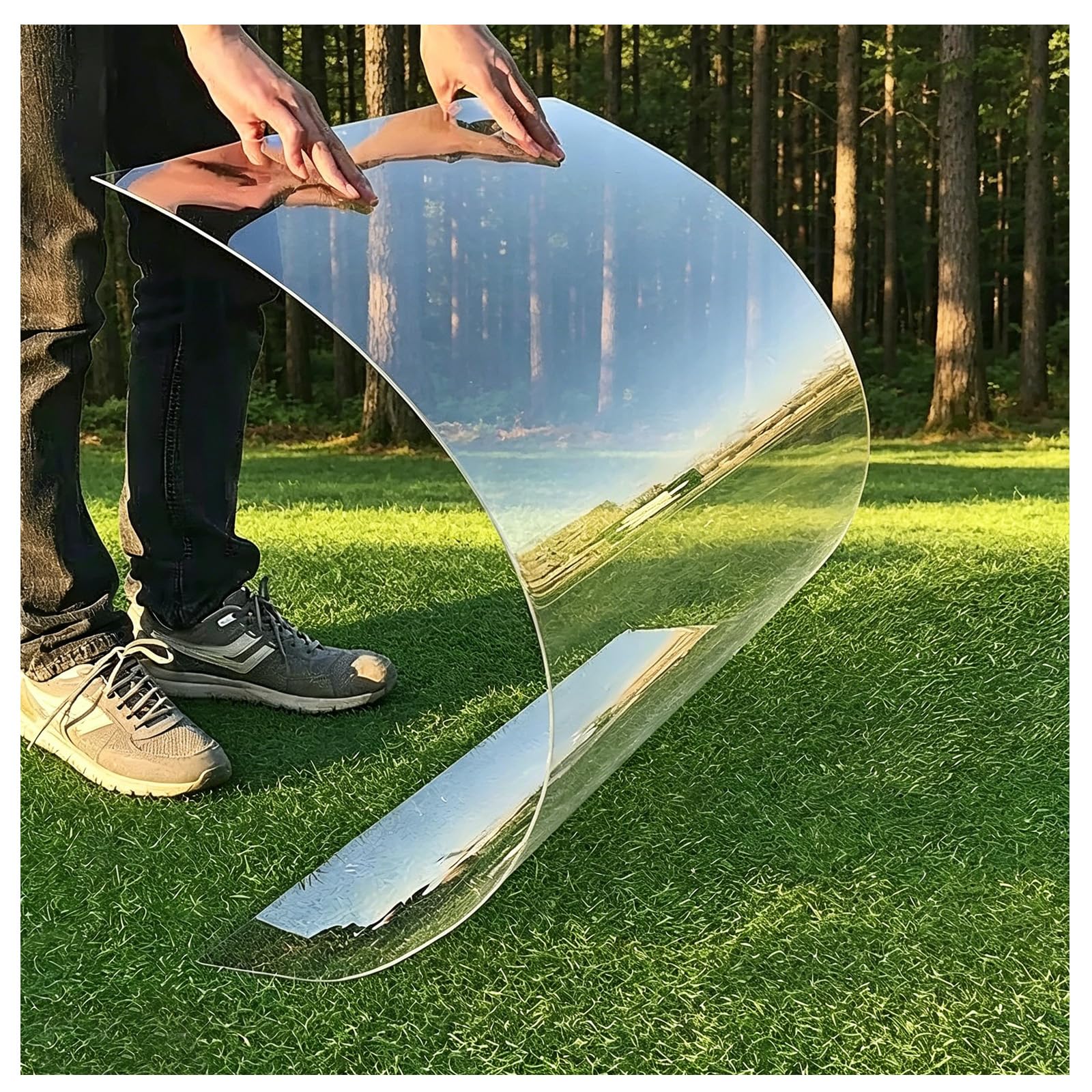Policarbonato Placas Transparente 1 mm Planchas Tejados, Resistente UV Paneles, Planchas Revestimiento de Repuesto para Techos,Cocheras,Solarios, 1.5×2m (5.1×6.6ft)
