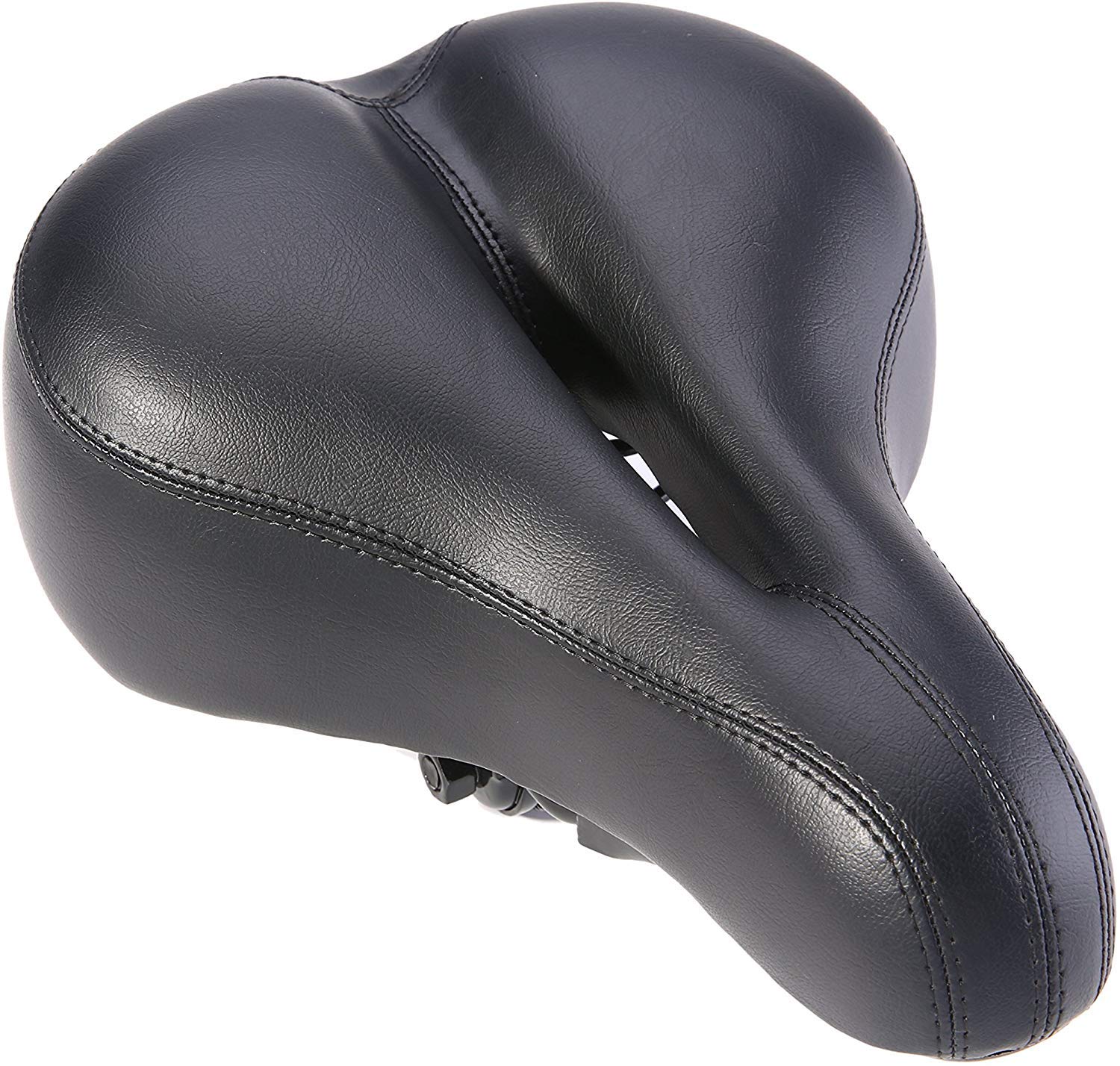 TentHome Selle de Velo Ultra Confortable pour Homme et Femme avec Suspension Ressort, Selle VTT Confort Homme avec Amortissement, Selles pour Vélo de Ville en PU Ergonomique, Accessoires de Vélo