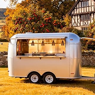 Commercial Hot Dog Vending Cart & Food Trailer, Fully Equipped Food Truck with Ice Cream Setup, DOT Approved