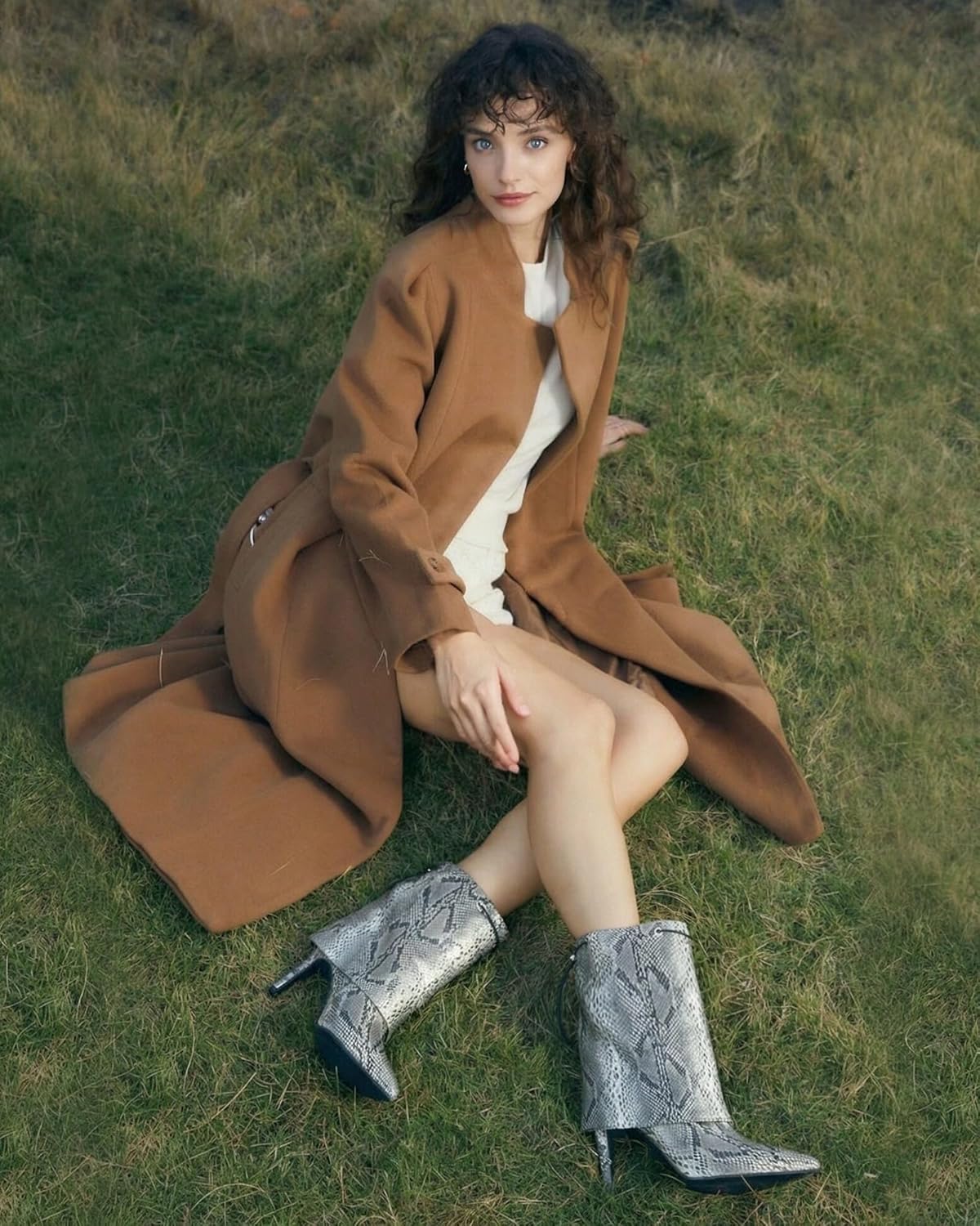 NEWBELLA Women's Fashion Mid Calf Boots - Pointed Toe Stiletto Heel Fold Over Collar Booties, Casual Versatile Boots for Fall & Winter - Image 7