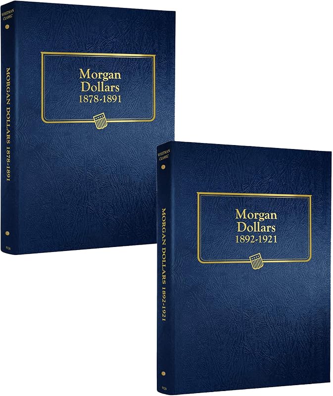 Set de dos volúmenes del álbum US Morgan Dollar 1878-1921#9128 y #9129
