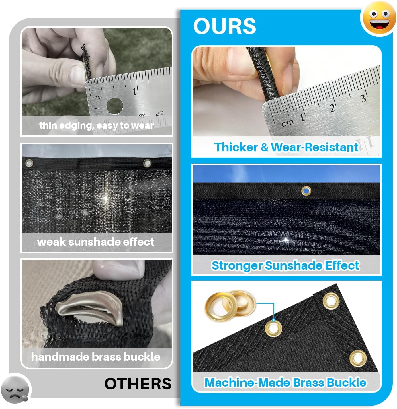 Patio 6' x 20' Fence Privacy Screen Brown Commercial Grade Heavy Duty Outdoor Backyard Shade Windscreen Mesh Fabric with Brass Gromment with Zipties