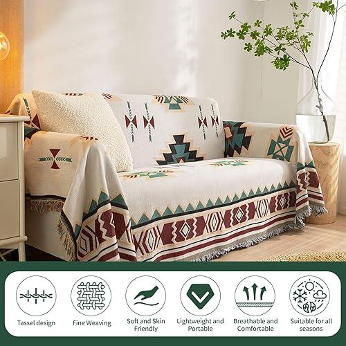 Miniatura 6 de ROOMLIFE Fundas medievales de felpilla retro para sofá de 2 a 3 cojines, fundas de sofá modular de jacquard delicado para sofá biplaza, silla