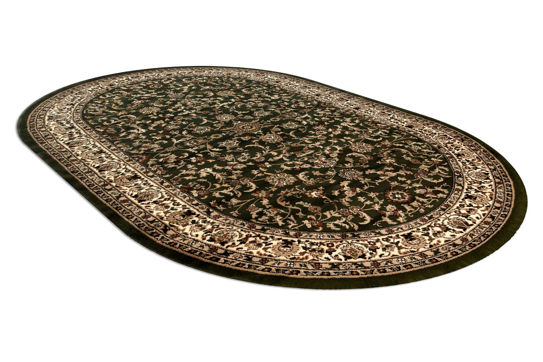 rugsx Tapis Royal Classique, Traditionnel, pour la Chambre, Le Salon, la Chambre à Coucher, de Haute qualité, ADR 1745 Vert, Ovale 200x290 cm