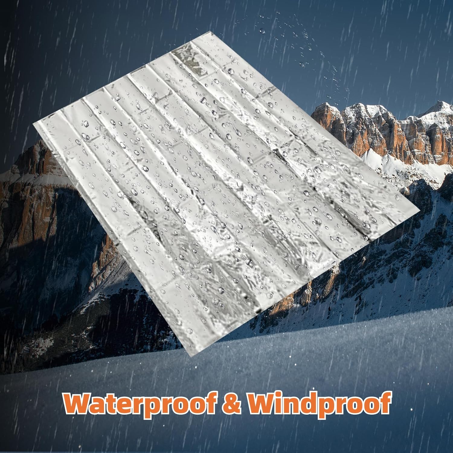 10 Pack Emergency Thermal Blanket Survival, Mylar Blankets for Outdoor, Space Blanket, Silver Foil for Survival, Survival Kit Camping Blankets, Body Warmer, First Aid, Hiking 84” x 52” thumbnail