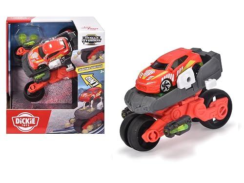 Dickie Toys - Rescue Hybrids Drone Bike, 11cm, Vehículo transformable, 2 en 1, Moto y Dron, Función…
