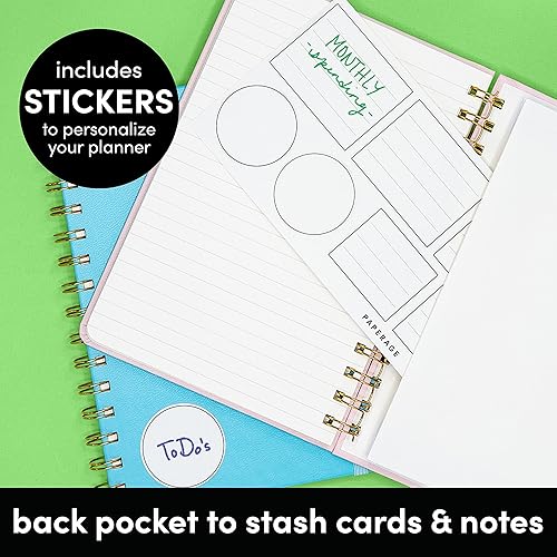 Miniatura 6 de PAPERAGE Lined Spiral Journal Notebook Indigo Dark Green Kraft 3 Pack 160 Pages Medium 57 inches x 8 inches - 100 GSM Thick Paper Hardcover