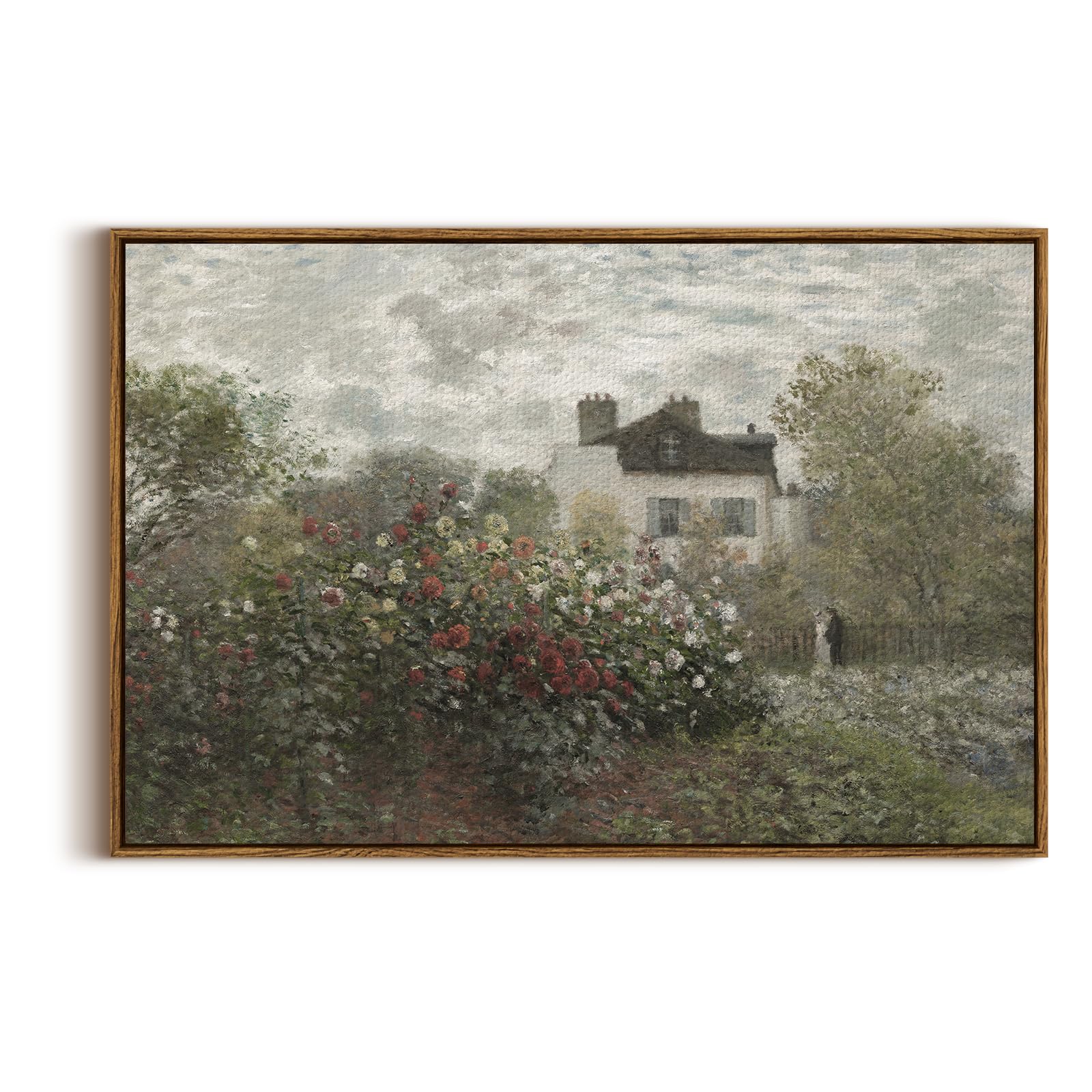 InSimSea Framed Canvas Wall Art, Meadow with Flowers Painting, Landscape for Living Room, Bedroom, Home, Bathroom Decor, 8x10 — view 254