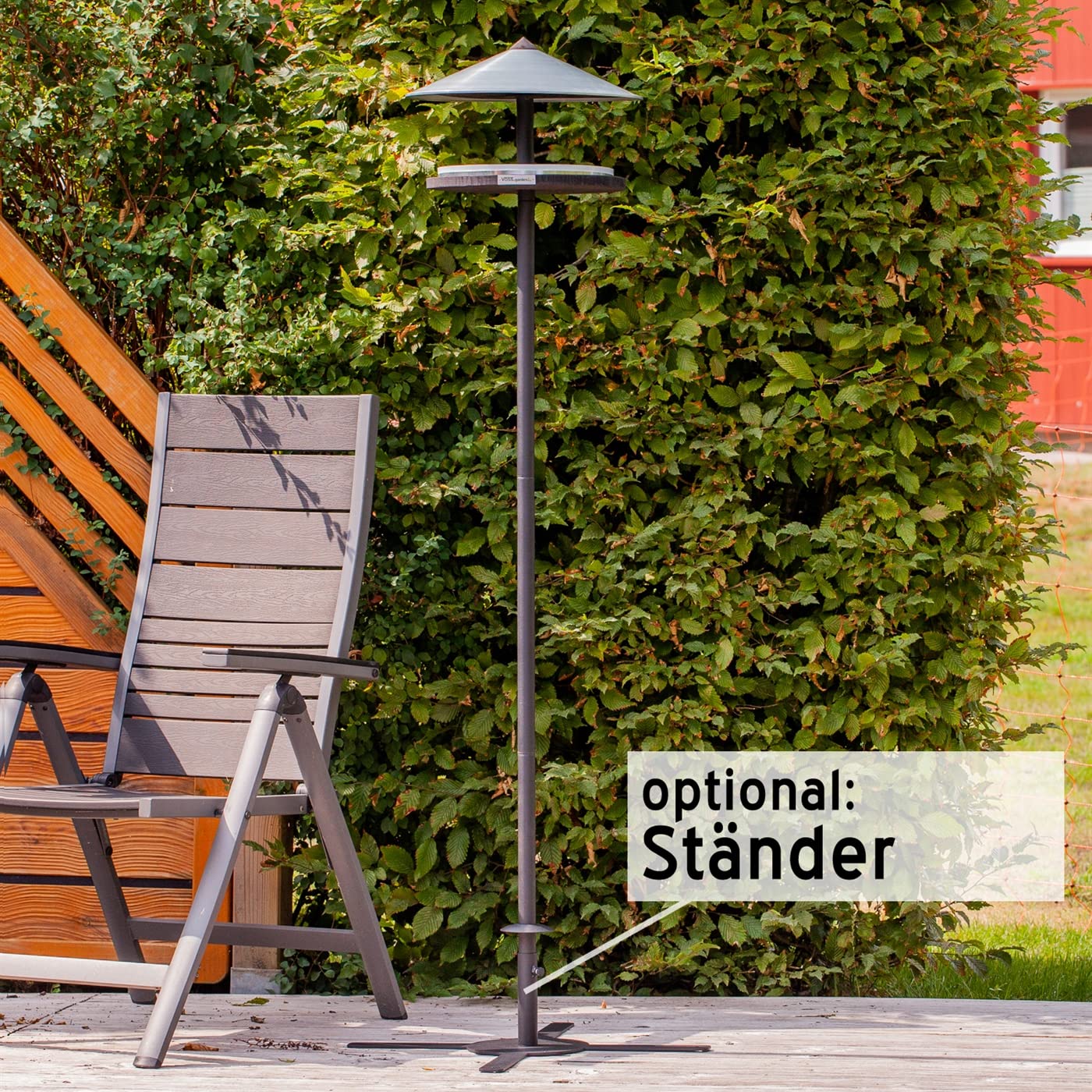 VOSS.garden Vogelhaus Skagen, Zeitloses Dänisches Design, zum Aufhängen oder Aufstellen, verzinktes Dach, Vogelvilla Futtervogelhaus Vogelfutterstation Vogelhäuschen