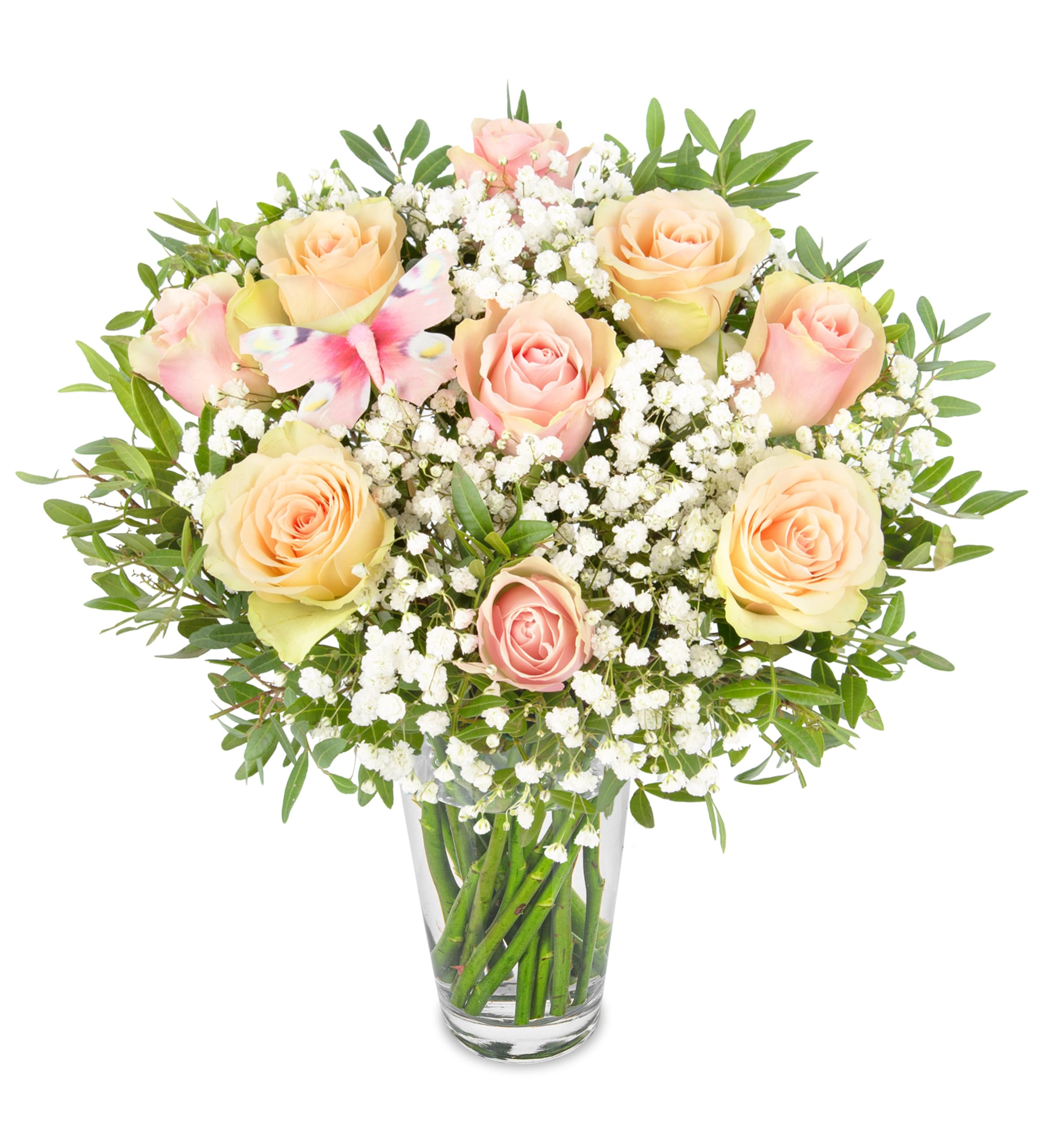 Pretty Pink Delight Fresh Cut Flower Bouquet - Perfect for gifting for any occasion, birthdays, anniversaries, celebrations - Premium Flowers for delivery (Medium)