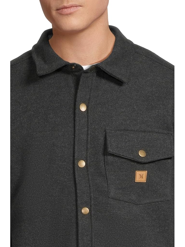 Gray Hurley Santa Cruz Solid Flannel Long Sleeve