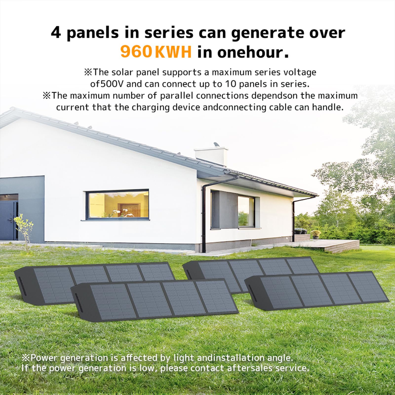 Módulo solar plegable de 300 W, cargador solar con IP64, resistente al agua, 22,5 % de eficiencia de conversión, cargador portátil, panel solar para campistas, RV para exteriores
