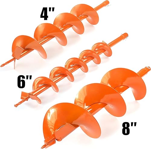 Miniatura 7 de NEOTEC 72CC 2 tiempos a gas taladro para cerca de poste de tierra + brocas de taladro de 4 pulgadas, 6 pulgadas y 8 pulgadas, taladro de gasolina