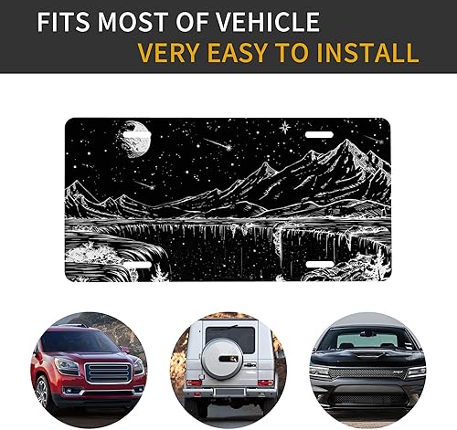 Miniatura 4 de Cubierta de placa frontal – Accesorio de metal para auto de aluminio, etiqueta de tocador novedosa resistente al óxido para hombres y mujeres, 6x12